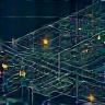 Network design blueprint illustration
